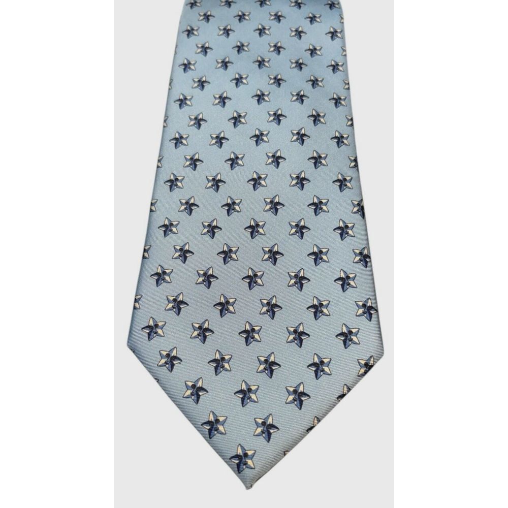 Zadi Andrews Tie‎ Blue Star Italy Milano 100% Silk Neck
